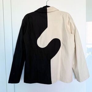 Designer half and half chore coat